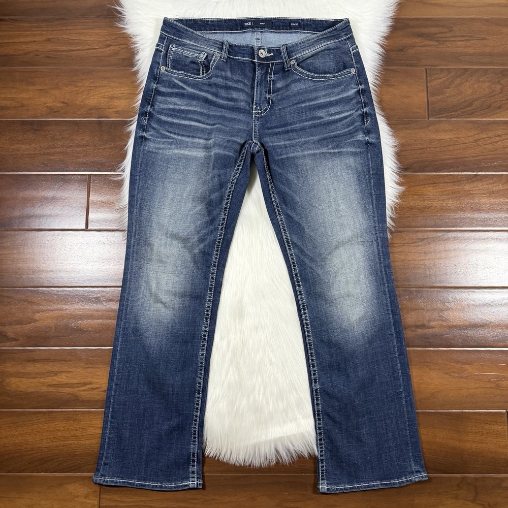 BKE Men's Size 32 X 30 Derek Straight Leg Denim Jeans